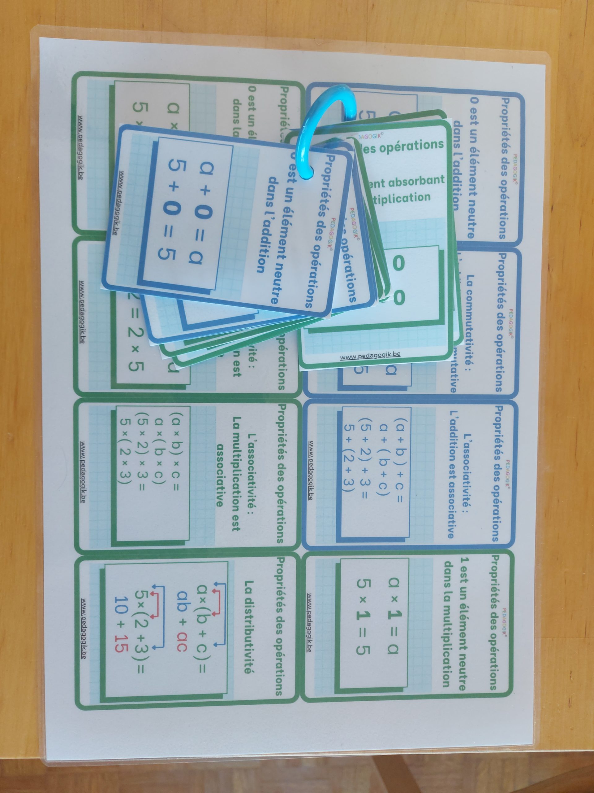Cartes pour apprendre les propriétés des opérations - Des outils 100% ...