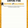 fiche écriture histoire d'halloween