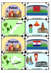 Drapeaux, pays et capitales (thème foot) : Partie 3