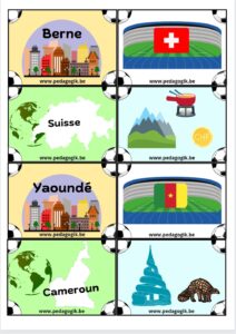 Drapeaux, pays et capitales (thème foot) : Partie 4