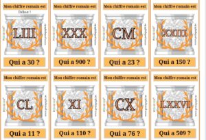 Jeu pour réviser les chiffres romains
